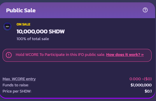 Shadowswap_xyz's tweet photo. The anticipated 😈 ShadowSwap Will be live in few minutes, here are some information.
-The IFO will last for 2 days.
-The IFO will be opened with a single pool ( Public Pool) anyone can commit any amount of wcore.
#CoreDAO #Core #IFO https://t.co/eQdTbKJm0U