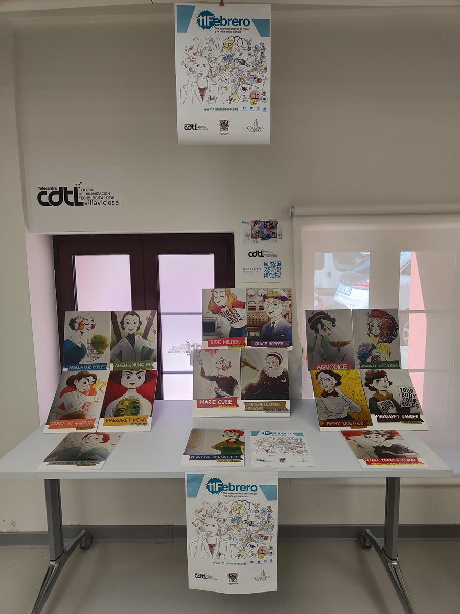 cdtlvilla's tweet photo. 👩‍🔬🔬🧪'Las chicas son de ciencias’
Muestra de algunas de las mujeres que han sido pioneras en ciencias desde el inicio de los tiempos.
⚛️Día Internacional de la Mujer y la Niña en la Ciencia
#CDTL #Telecentro #Villaviciosa #11F #MujeryCiencia #diamujeryniñaenciencia #11FAsturias https://t.co/rQ5AVybfyd