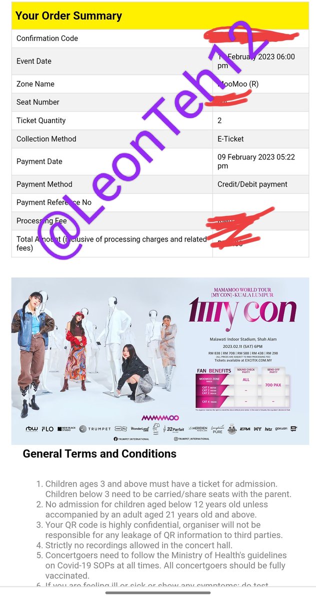 LeonTeh12's tweet photo. WTS WTB

Hi Moo Moo!

I am selling off a MooMoo (R) zone ticket as my friend couldn't make it tomorrow. I will be there at the venue so I am willing to accept F2F payment! 
Will accept lowered price. Please DM me your best price. Thanks!

#MYCONinKL
#MAMAMOOinKL 
#MAMAMOO https://t.co/DV7PYJkUpZ