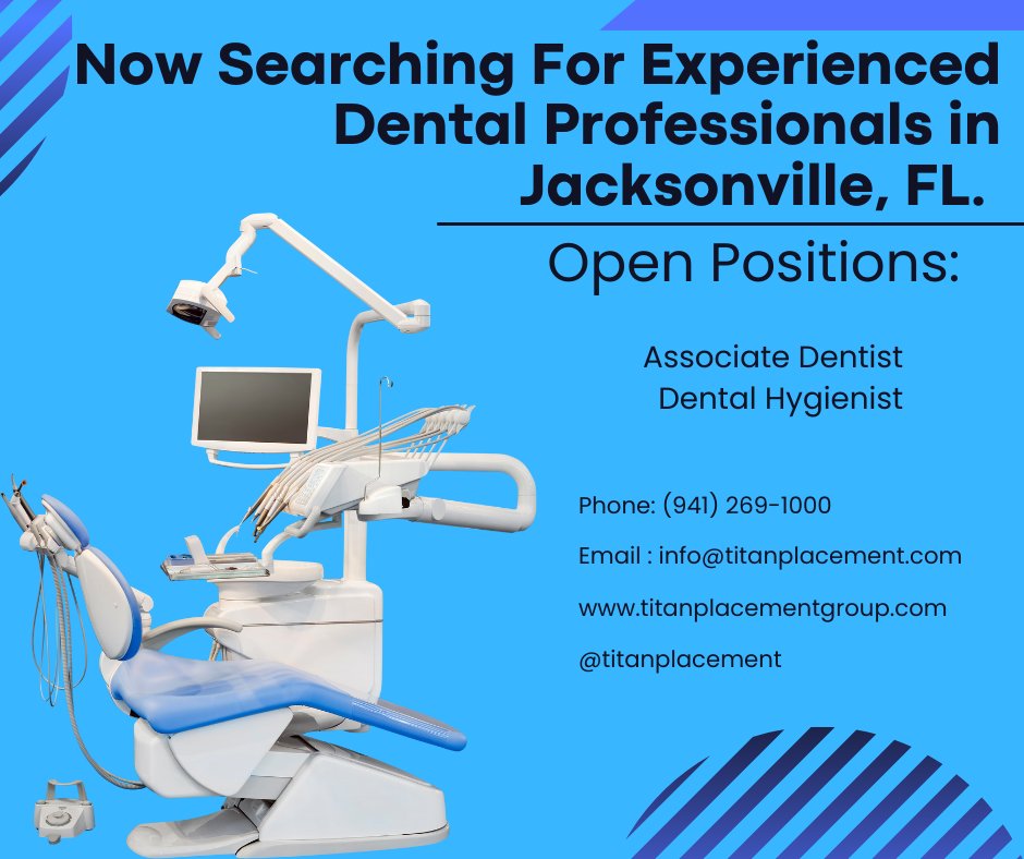 We are actively searching for Dental Hygienists and Dentists in the sprawling metropolis of Jacksonville, FL. 🦷

If you know of anyone who is looking, please let us know. 👨‍🔬

We do offer referral bonuses! 💰

#fridayjobs #jaxjobs #jacksonvillefl #floridajobs