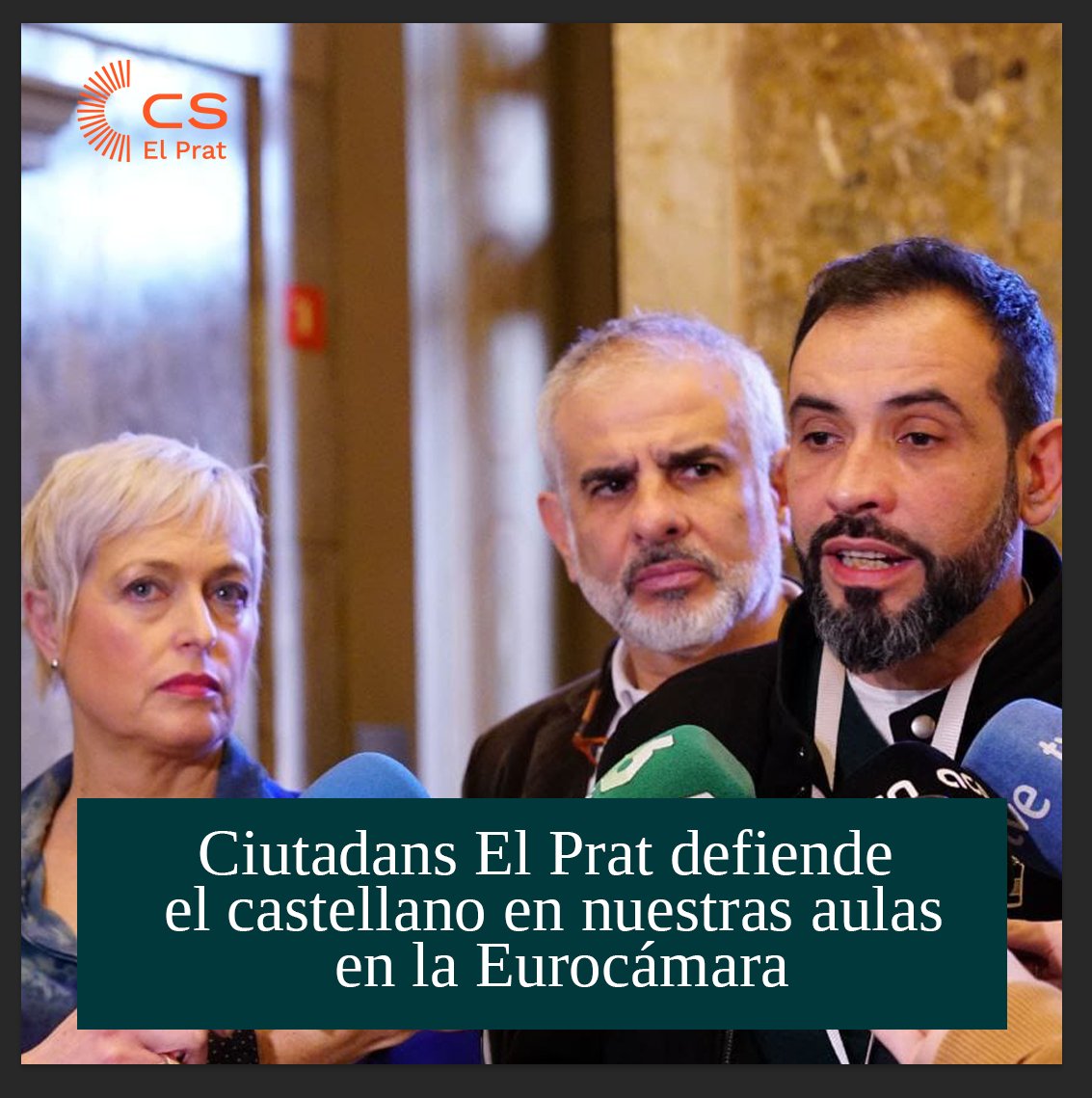 Cs_ElPrat's tweet photo. 🇪🇺Nuestro alcaldable y candidato Jordi López ha conseguido como padre que El Parlamento Europeo apruebe su petición:

👉Se va a realizar una investigación preliminar sobre el incumplimiento por parte de La Generalitat del 25% de castellano en las aulas.

#cselprat #tsjc https://t.co/Sd7aR06FYW