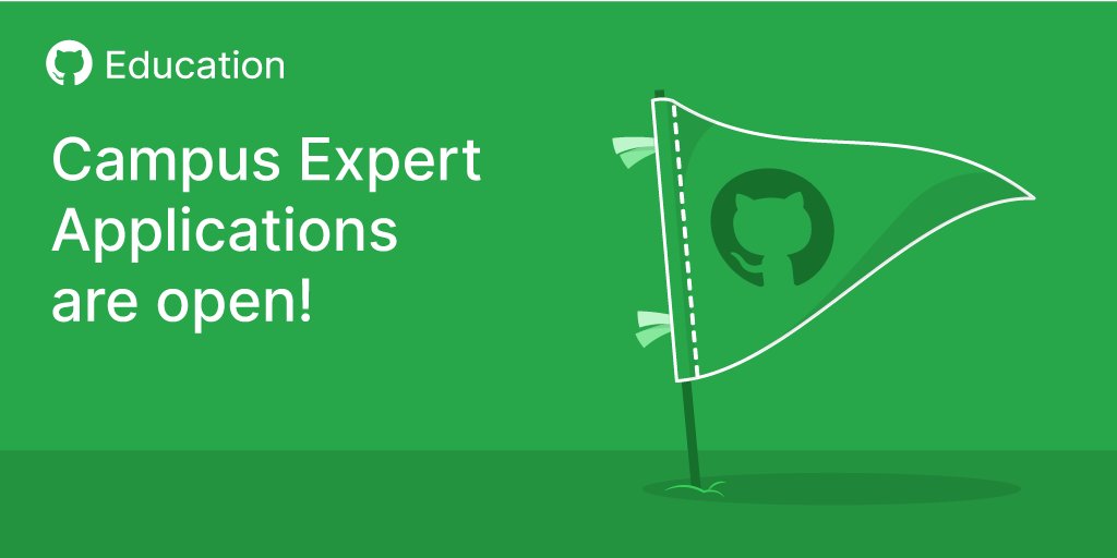 📢 Calling all students!

Applications for the <a href="/GitHubEducation/">GitHub Education</a> Campus Experts program just OPENED 🟢

We'd love to see lots of Aussies apply. Head to the link and check out all the cool things on offer from @GitHub 👇
education.github.com/campus_experts