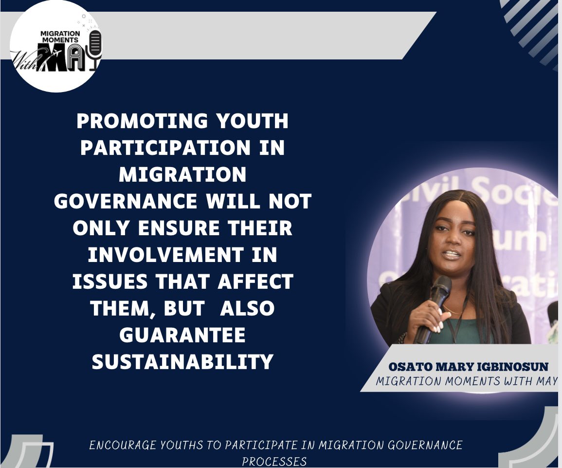 migrationwitMay's tweet photo. The UN recognizes the fact that young people are a major human resource for development. When next you talk about Migration and Development, remember to include youth participation in the discussion. #youth #Migration https://t.co/HuCWqb3TJd