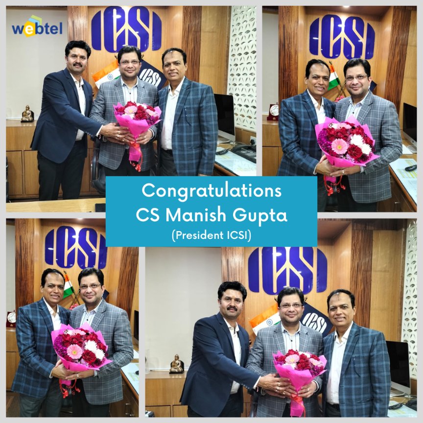 webteldotin's tweet photo. Congratulations to Mr. Manish Gupta, the new President of ICSI – Webtel is thrilled to be a part of this momentous occasion!
@ManishGuptaRMG
.
.
.
#ICSI #President #Congratulations #webtel https://t.co/RTArJfN3dG