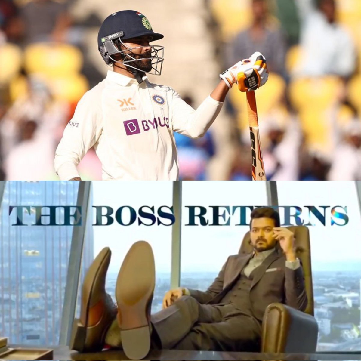 Rawn420's tweet photo. A 5 wicket haul and a crucial fifty with bat - The greatest all-rounder is back  @imjadeja 🐐 

#INDvsAUS  #RavindraJadeja https://t.co/mnwjT8Xn9E
