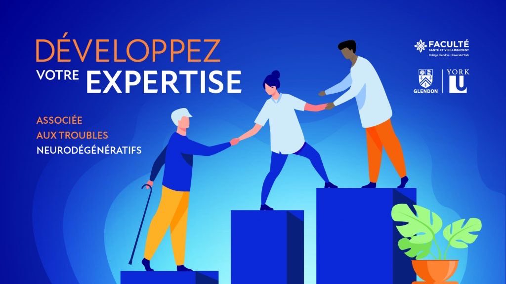 Les intervenants.es de première ligne peuvent développer une expertise associée aux troubles neurodégénératifs avec la formation continue en démence et santé cognitive offert par le CNFS-Glendon.Pour en savoir plus et pour s’inscrire visitez cnfs.glendon.yorku.ca/formationconti…