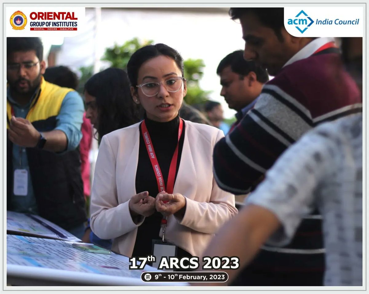 GroupofOriental's tweet photo. Day 2: session 2 of ARCS has organised an ECR Awardee Talk: The Making of Researchers by Mr Nishant Sinha(Off Note Labs) at #OIST. It was followed by a Poster Session-II on invited papers.
#BTech #MTech #MCA
#OIST #OCT #OCM #OCP
#Engineering #MBA
#Bhopal
#ACM
#ARCS2023 https://t.co/gWUNoylCUA