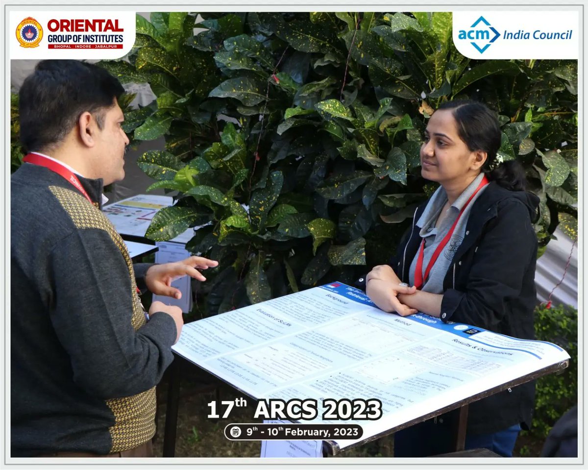 GroupofOriental's tweet photo. Day 2: session 2 of ARCS has organised an ECR Awardee Talk: The Making of Researchers by Mr Nishant Sinha(Off Note Labs) at #OIST. It was followed by a Poster Session-II on invited papers.
#BTech #MTech #MCA
#OIST #OCT #OCM #OCP
#Engineering #MBA
#Bhopal
#ACM
#ARCS2023 https://t.co/gWUNoylCUA