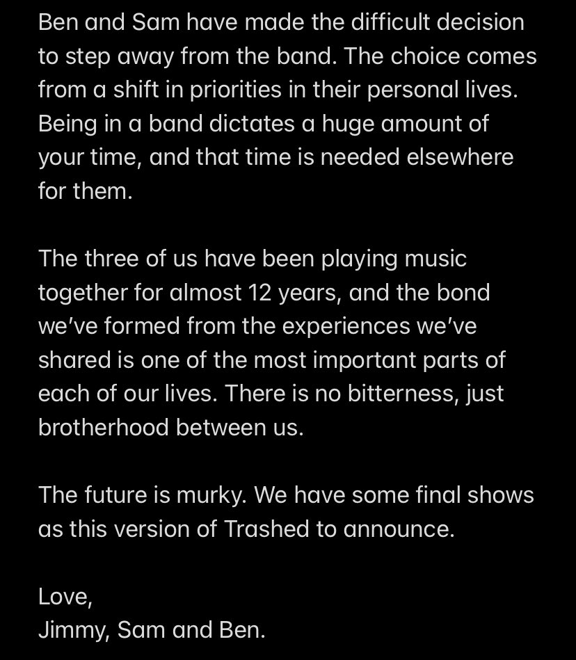 Sad news time.
