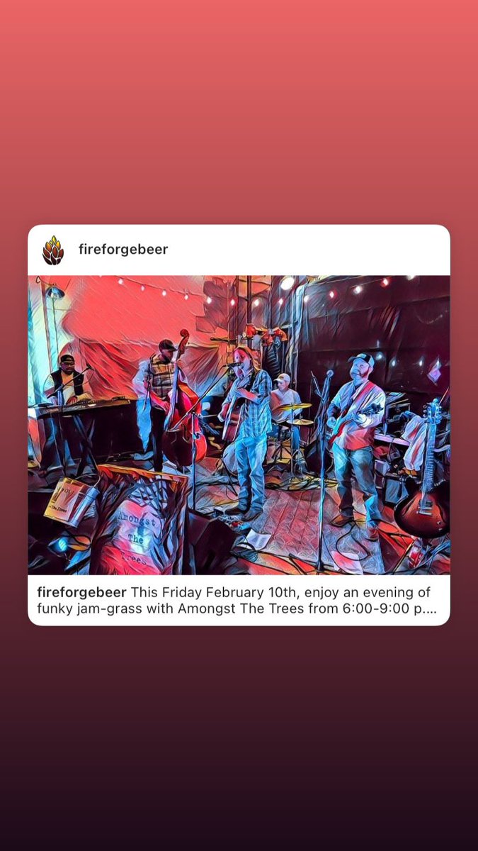 amongstthetreez's tweet photo. Tonight at @fireforgebeer! 6-9pm https://t.co/BBvZT4Dyjd