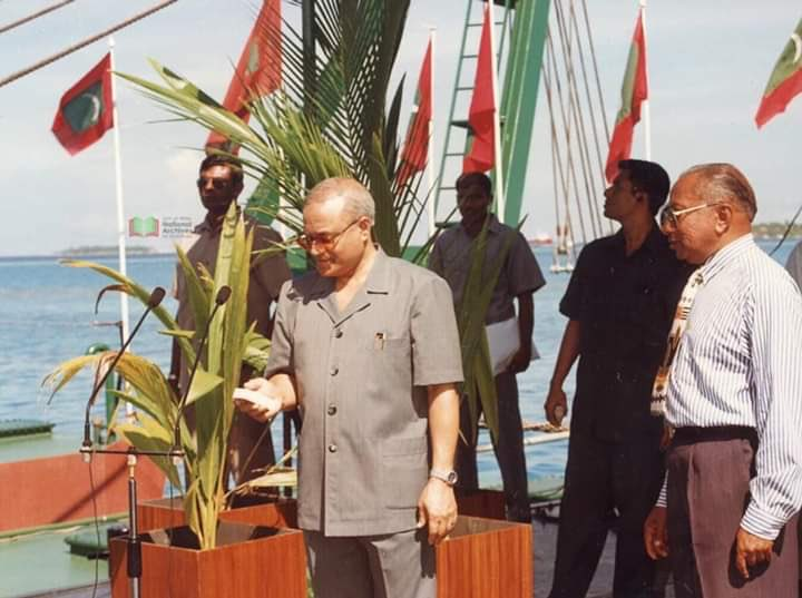 HKurusee's tweet photo. The founding father of Hulhumale', @maumoonagayoom.

Thank you for your vision and execution, sir. https://t.co/ZuW5wtowvi