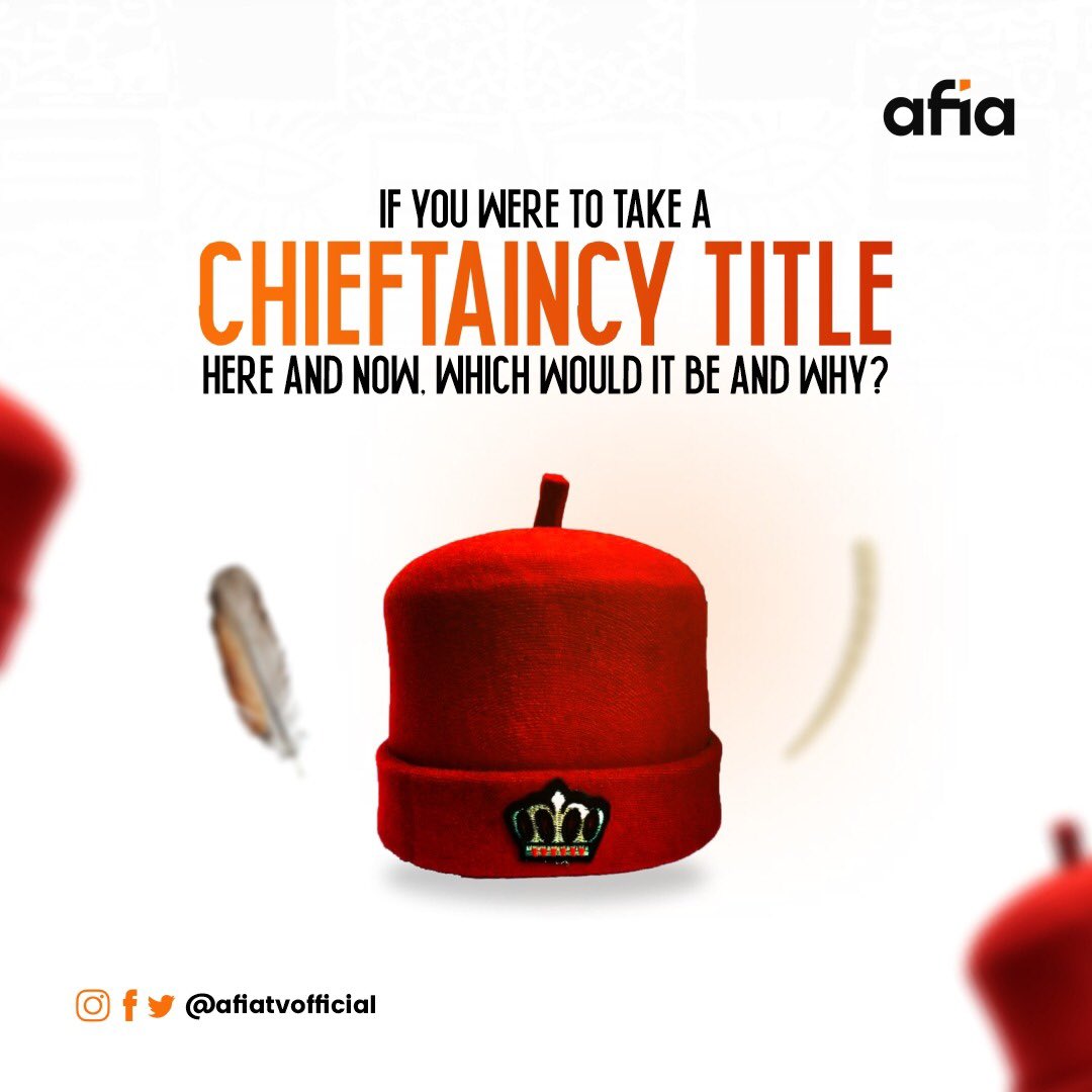 AfiaTvOfficial's tweet photo. Greetings, Ndi Igbo! If given the opportunity, what chieftaincy title would you choose and why?
Mine: Nwa amuru gbanie egbe 1 💪🏾
#NaijaUnity #NaijaPride #IgboHeritage https://t.co/WPU8H2Nhbl