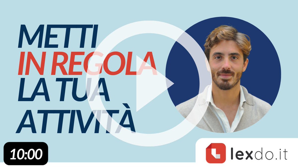 TeamLexDoIt's tweet photo. Hai avviato la tua nuova attività?  😌  In questo video andremo a vedere come metterla in regola.
Lascia che Mattia, ti spieghi punto per punto come regolare i rapporti più importanti e i contratti che dovresti fare nei primi 100 giorni della tua attività
https://t.co/TUjHMxaf2C https://t.co/hsx5EDfhGI