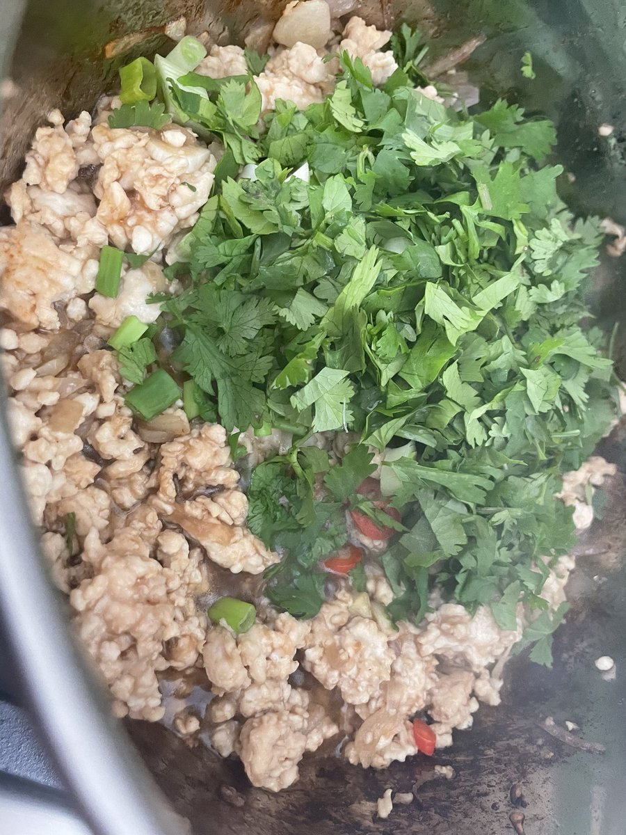 traceyjcott's tweet photo. If you make this you can freeze half. As it freezes the flavours all meld more and as you defrost it the same again it’s like super marination on steroids 🥰 #chickenmince #asian #lettuce #wraps #cups ❤️ https://t.co/qqBF1ChzxV