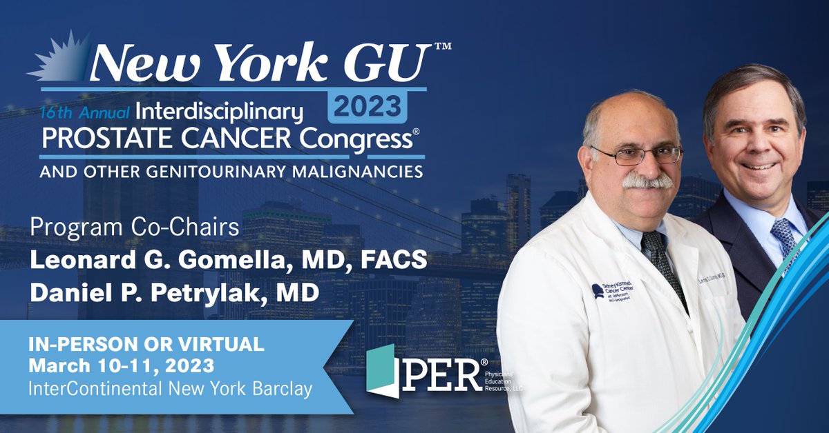 Join Dr. Leonard G. Gomella of @KimmelCancerCtr and @DanielPetrylak of @YaleMed for the 16th Annual NYGU™ conference , taking place from March 10-11. Use code NYGU35S for 35% off registration: ow.ly/HLMq50MBiRa #gotoper #genitourinary #cme