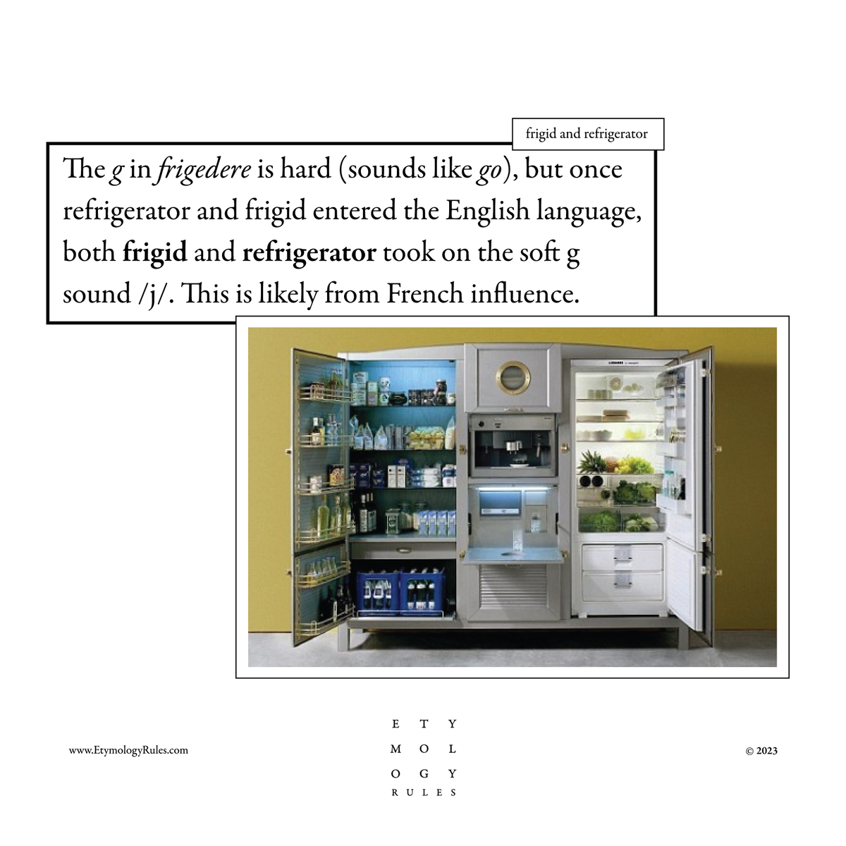 EtymologyRules's tweet photo. #etymology #etymologyrules #frigid and #refrigerator https://t.co/wUDyrfl0E7