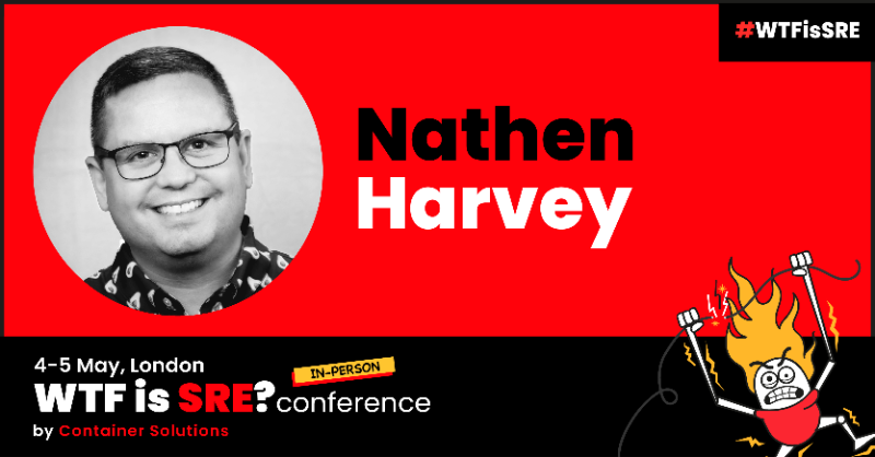 containersoluti's tweet photo. Did you know: @nathenharvey was the very first #WTFisSRE event speaker in 2020? We are very excited to announce that he will be a speaker at our first in-person version of the conference!📢

Check out the industry-leading insights on SRE, o11y , DevEx, Reliability and Security🔥
