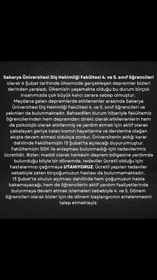 isilayann's tweet photo. @ProfDrHamzaAl #yardimetmekistiyoruz #devletuniversitesiyizozelklinikdegil 
#bizdeinsanız 
@YuksekogretimK
 
@sakaryauni
 
@ProfDrHamzaAl
 
@TDB_TDA
 
@tdb_ogrenci
 
@erolozvar
 
@DisHekToplulugu
 
@unibilgi
 
@drismailgmssy https://t.co/Lh4rDpcEcO