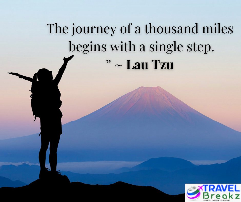 The #journey of a thousand miles begins with a single step.” 
#lau_tzu 
Take necessary Step to Get Next #vacationpackages at TravelBreakz
Call to our booking agents @+1-888-824-0061.
#traveltheworld #travelblogger #vacationmode #cheapflights #cheaptickets #Travelmotivation