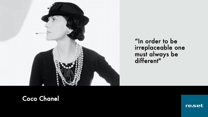 Coco Chanel’s lessons are more than an inventory of fashion and beauty tips:
She was authentic and unapologetic “The most courageous act is still to think for yourself. Aloud.”
And always willing to change, adapt and transform.
Very Agile!