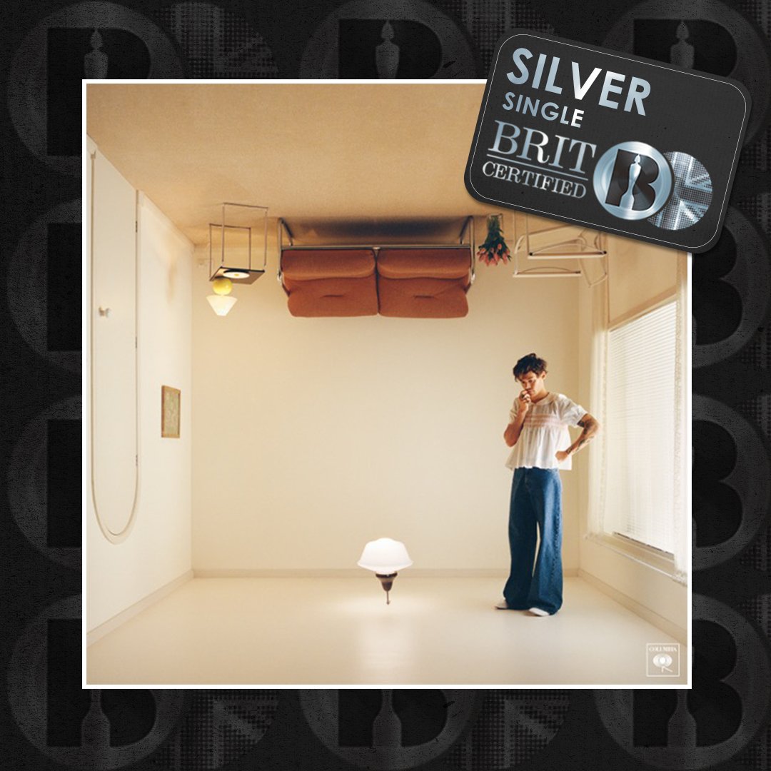 BRITs's tweet photo. 'Keep Driving', the song by @Harry_Styles, is now #BRITcertified Silver https://t.co/xd8CUIJ3ZQ
