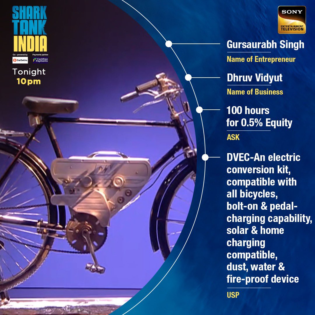 SonyTV's tweet photo. #DhruvVidyut, #Cellbell #Daryaganj which pitch will interest the Sharks and end up with a deal?

Don't forget to tune into #SharkTankIndia Season 2, tonight at 10 pm on Sony Entertainment Television &amp; Sony LIV.
#SharkTankIndiaSeason2 #SharkTankIndiaS2onSonyEntertainmentTelevision https://t.co/LtgLoO6xQH