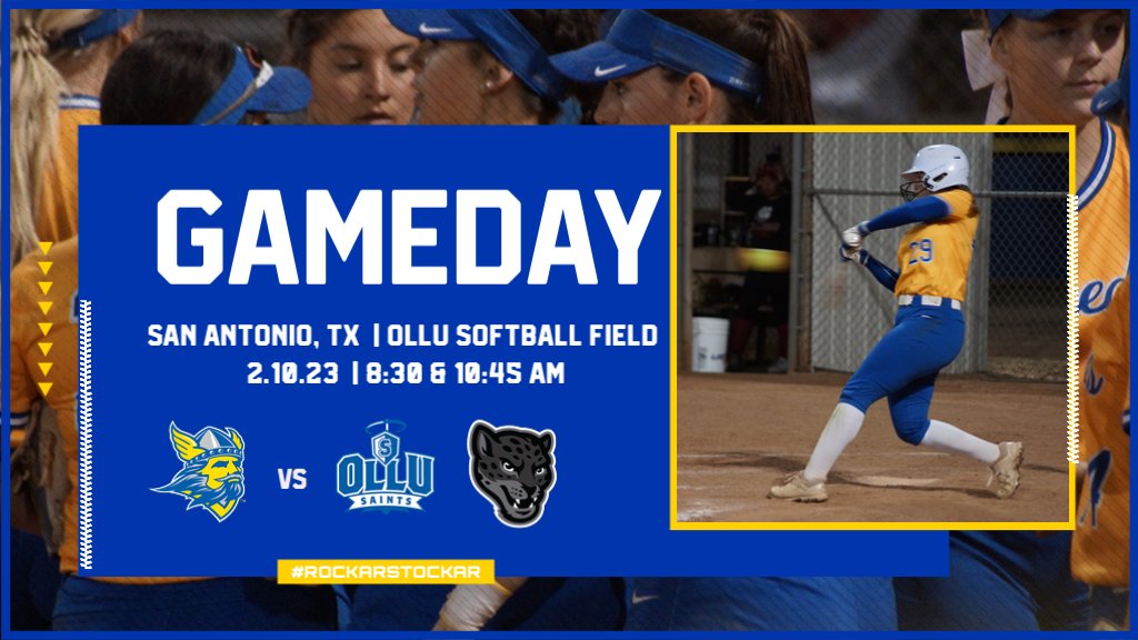 BethanySwedes's tweet photo. 🥎🥎 GAME DAY 🥎🥎

⭐️  Softball  ⭐️
✨  Saints Four Seasons Classic  ✨
🆚  Our Lady of the Lake University and Texas A&amp;M San Antonio
🕚  8:30 &amp; 10:45 AM
📍  San Antonio, TX
🎥  https://t.co/lQZaTMm4Gz

#Swedes #RockarStockar https://t.co/8a9MP0IBBs