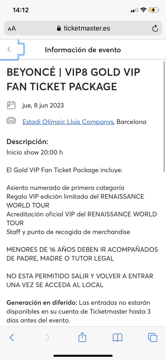 ruben87campos's tweet photo. @borjamediero Podrías preguntar antes de intentar desacreditarme. Las entradas que tú dices no son del sector 122 que yo vendo, son pure honey.
Las entradas que tengo son VIP GOLD. https://t.co/MdERcY5ZDO