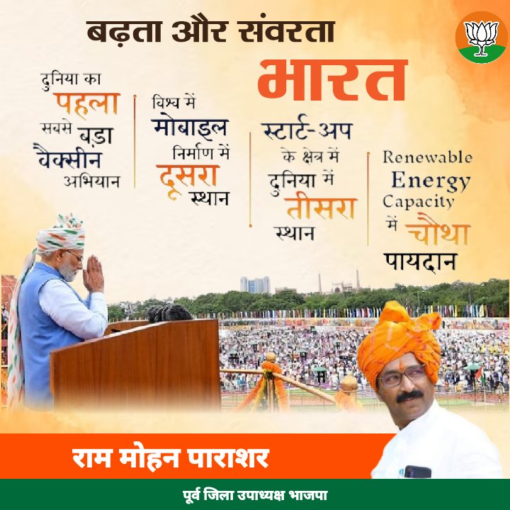 Rammohan3125's tweet photo. बढ़ता और संवरता भारत!
'अमृतकाल' में नए संकल्पों के साथ आगे बढ़ रहा है, विश्व पटल पर विकास की नई इबारत लिख रहा है। @narendramodi @HitanandSharma @ChouhanShivraj @vdsharmabjp https://t.co/fSjQaSZBho
