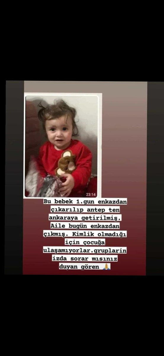 Gaziantep'ten Ankara'ya getirilmiş. Ailesine ulaşılamıyor.

<a href="/GaziantepBeld/">Gaziantep Büyükşehir</a> #Gaziantep #babalatv #PincTV #özgürdemirtaş <a href="/ProfDemirtas/">Özgür Demirtaş</a>