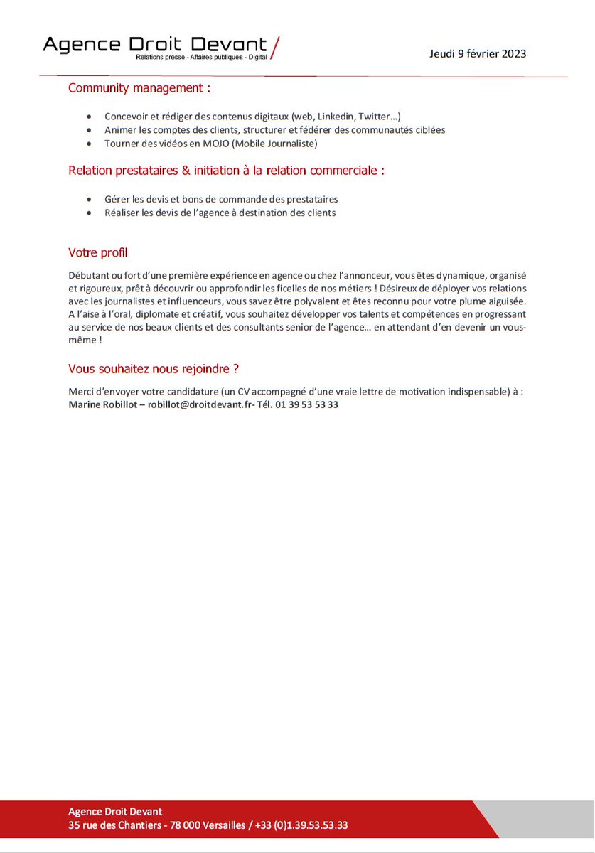 Agence DROIT DEVANT tweet media