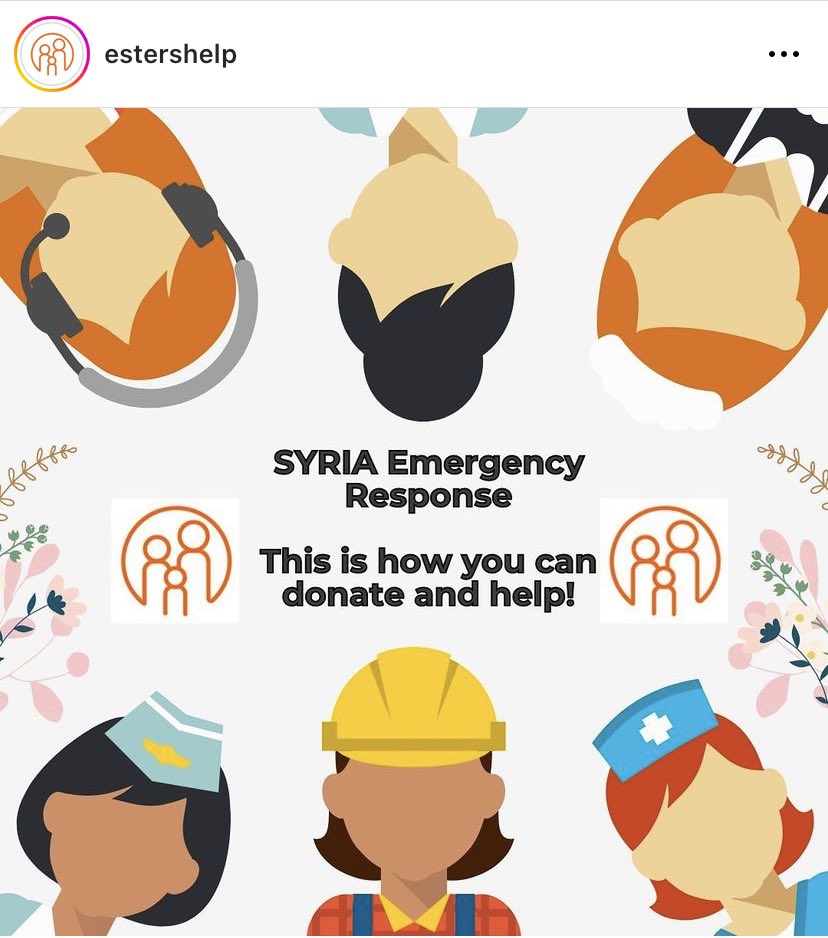 winterysoldier's tweet photo. ester’s help

@estershelp on instagram!

they’re a sweden-based ngo that’s been providing aid for syrians throughout the economic crisis since before the earthquake 

if you’re in sweden you can swish to 123 549 98 93 https://t.co/tXqFWkaUXh