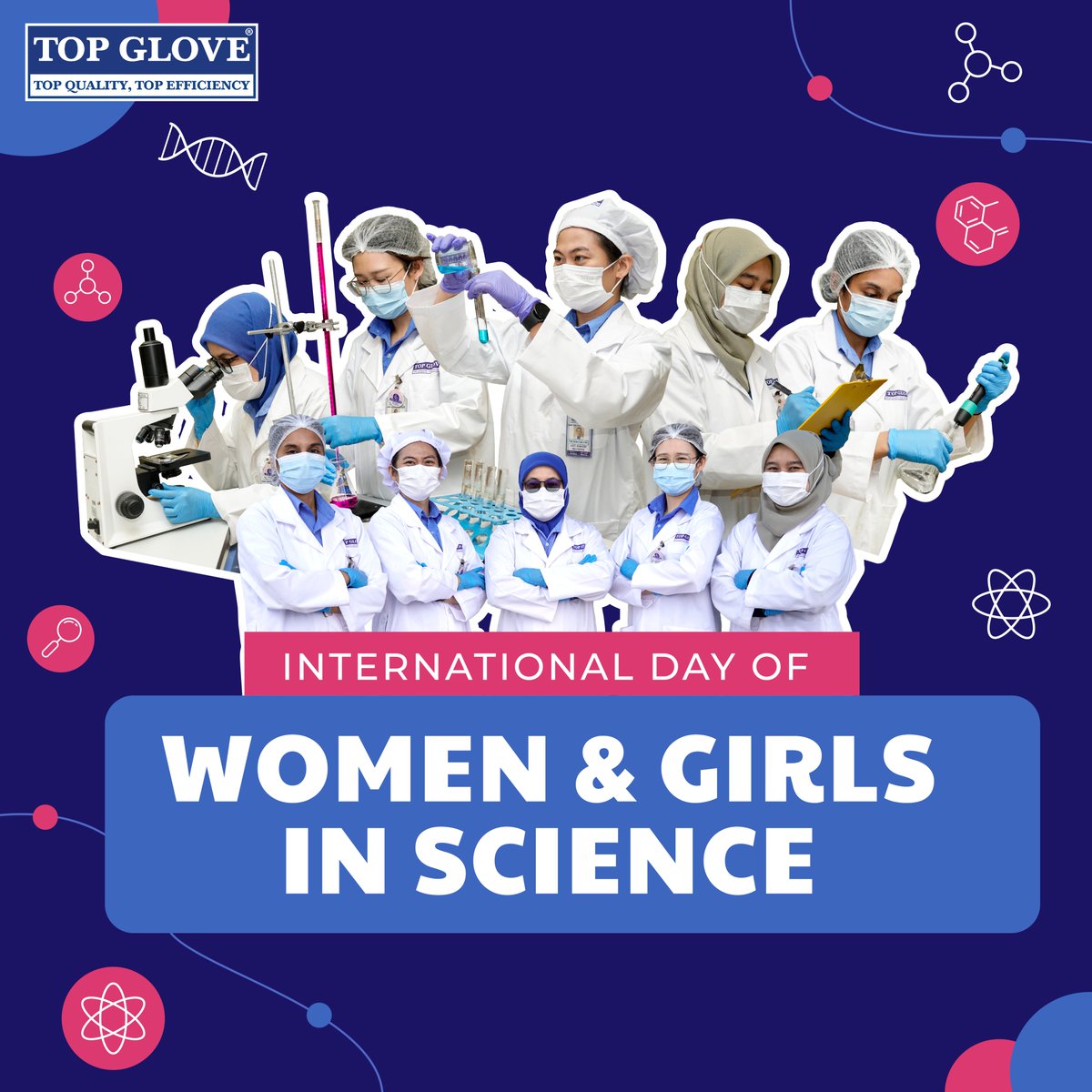 topglovecorp's tweet photo. International Day of Women and Girls in Science is celebrated today, 11th February 2023. ✨
From all of us at Top Glove, Happy International Day of Women and Girls in Science!👩🔬👩🏭👷♀️
#TopGlove #TopGlover #WomenGirlsinScience #STEM #Science #Technology #Engineering #Maths https://t.co/B4AGVTbnR3