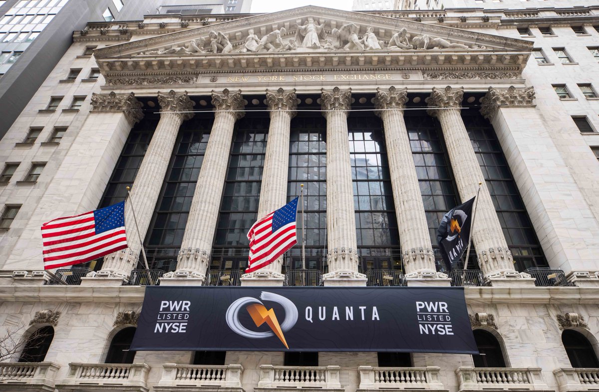 “Powering modern life” ⚡️
Congratulations <a href="/Quanta_Services/">Quanta Services</a> for 2️⃣5️⃣ years on the NYSE! $PWR