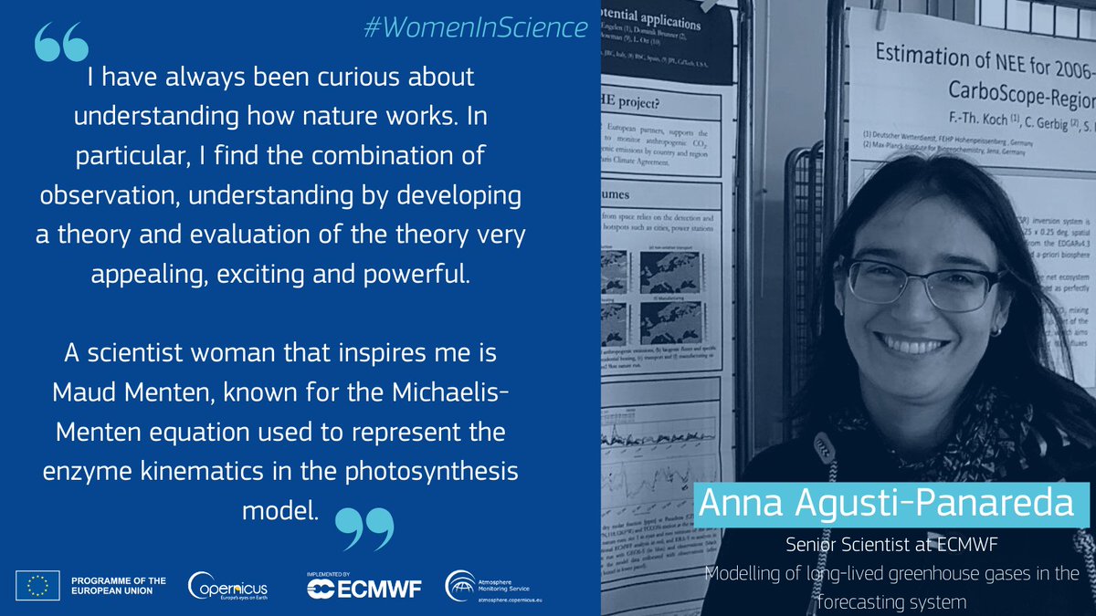 Copernicus ECMWF (@copernicusecmwf) on Twitter photo Our senior scientist <a href="/AAgustiPanareda/">Anna Agusti-Panareda</a> works with modelling of #GHGs. Her job requires understanding, representing & evaluating the atmospheric processes that control the atmospheric variability of CO2 and CH4 - the main #climatechange drivers.
Read more: bit.ly/3DX9DsZ Our senior scientist <a href="/AAgustiPanareda/">Anna Agusti-Panareda</a> works with modelling of #GHGs. Her job requires understanding, representing & evaluating the atmospheric processes that control the atmospheric variability of CO2 and CH4 - the main #climatechange drivers.
Read more: bit.ly/3DX9DsZ