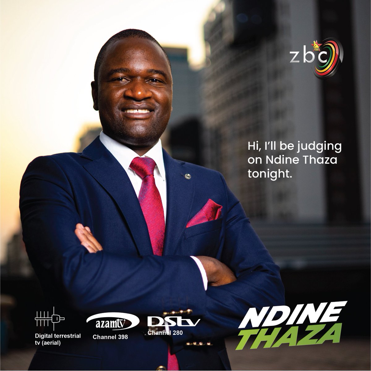 ndinethaza's tweet photo. @AaronKumanja is ready for tonight's episode. Showing at 17:30hrs on @ZBCtv https://t.co/rB0loZDa3A