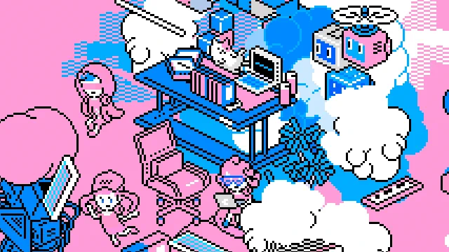 ふわふわした色味を検討中。ふわっふわ#pixelart 