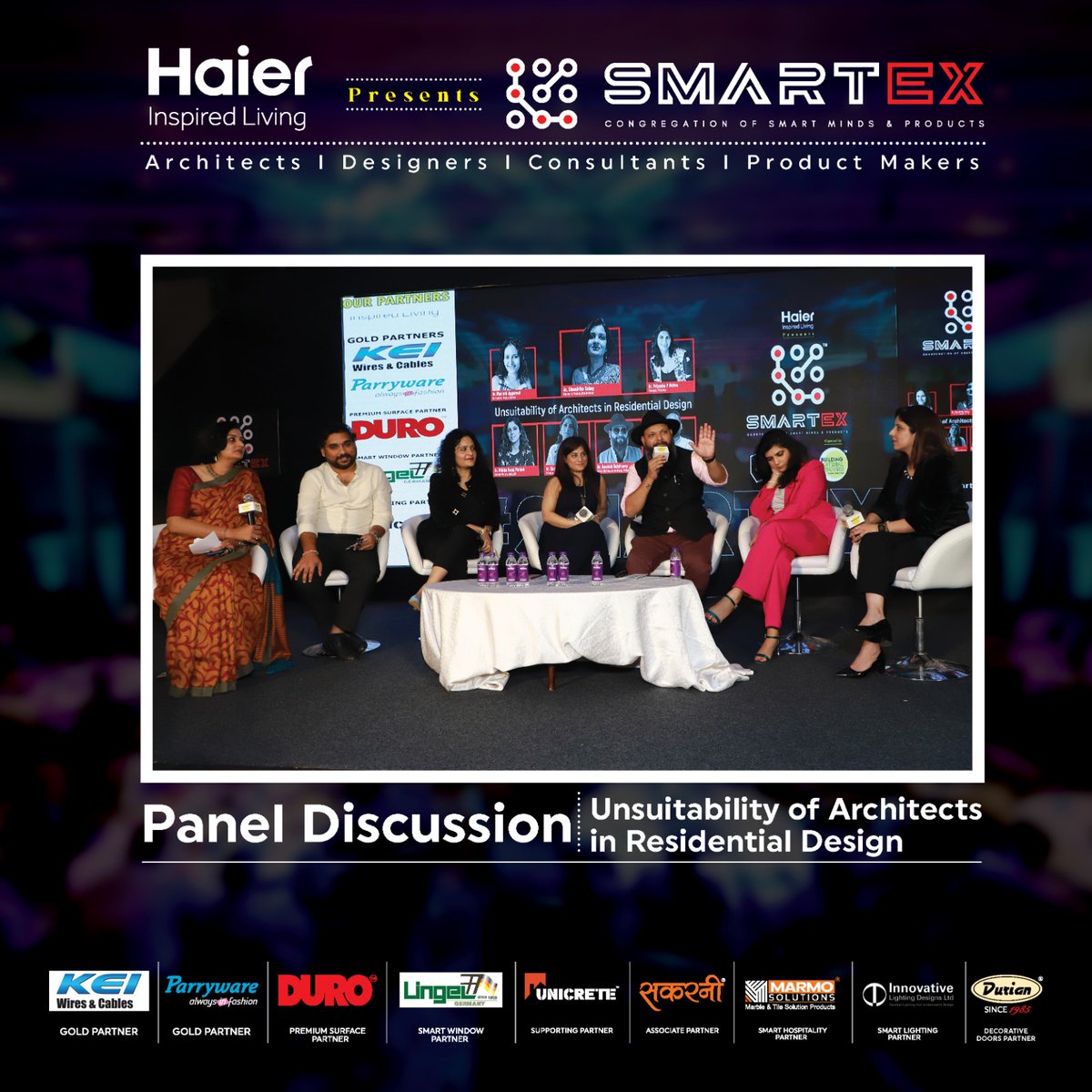 bmreporter's tweet photo. What a memorable panel discussion on the “Unsuitability of Architects in Residential Design” for the two-day (Feb 10-11) SmartEx event moderated by Ar. Chandrika Sahay!
#chandrikasahay #residentialdesign #smartexconference #paneldiscussion #smartex #smartexevent #architects https://t.co/4AmljfRQwI