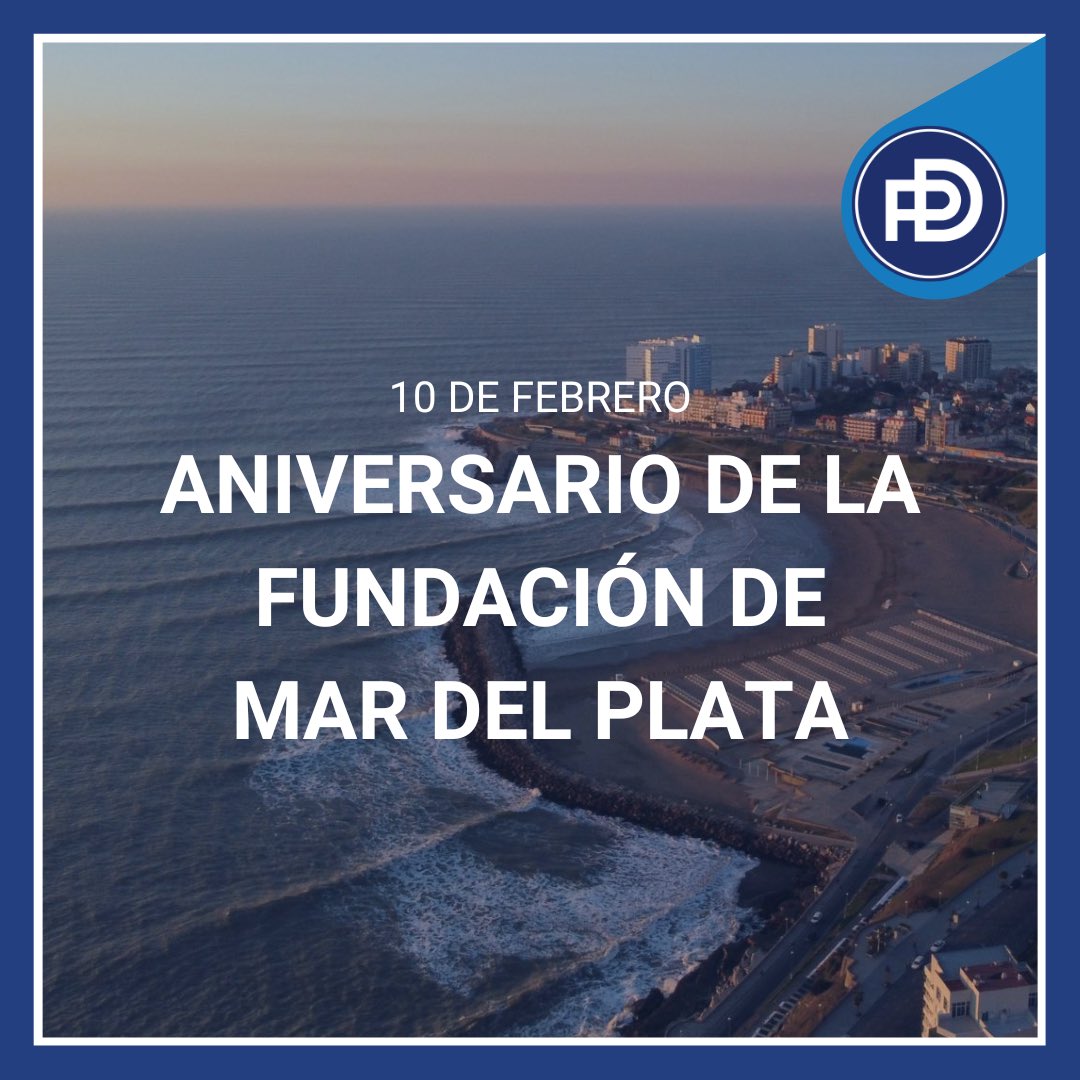 pd_sanisidro's tweet photo. Un día como hoy, hace 149 años, Patricio Peralta Ramos fundó la ciudad de #mardelplata sobre la base de la segunda de las tres extintas Misiones jesuitas de la Pampa.
Saludamos al PD de Mar del Plata en este día.
@pdemnacional @PDBairesAr
@JMilei @VickyVillarruel @MariaFeldtmann https://t.co/O1RTUbdot6