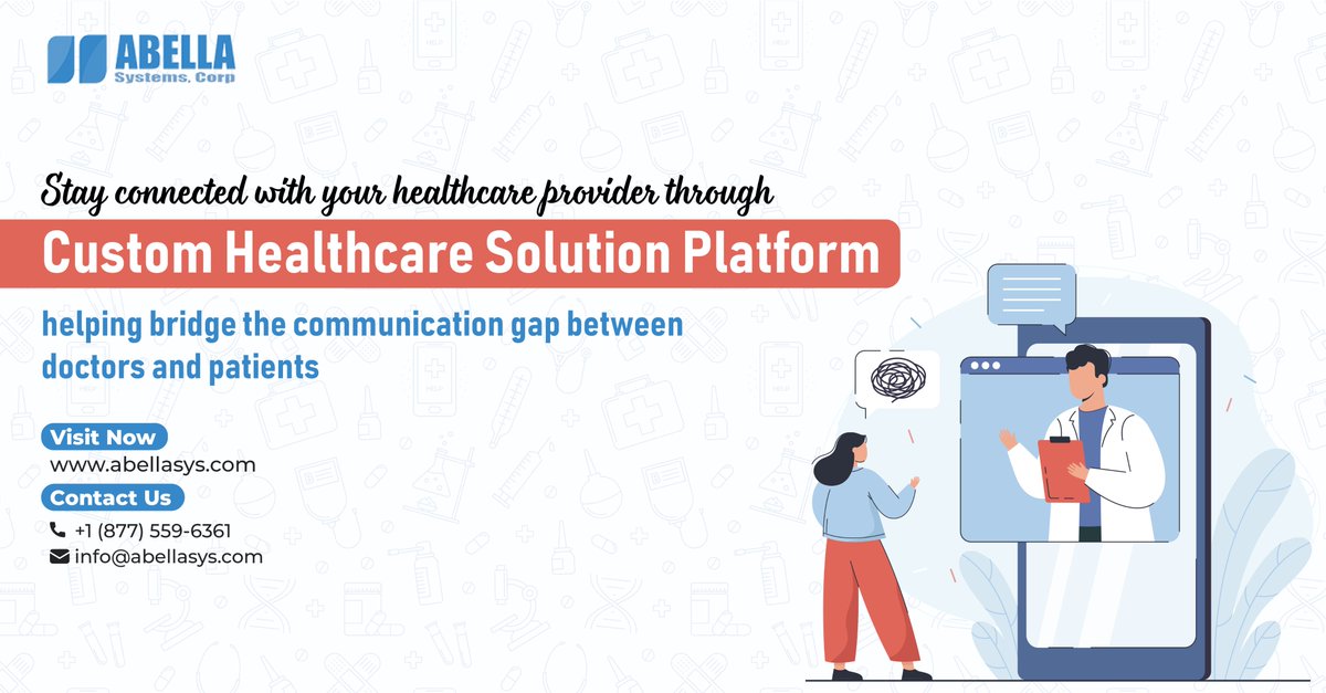 Abellasys.com adhere to HIPAA-compliant #MobileApp regulations to safeguard patients from unintentional scenarios. Stay connected with your healthcare provider through Abellasys.com's #customhealthcare solution platform. Connect with us at info@abellasys.com