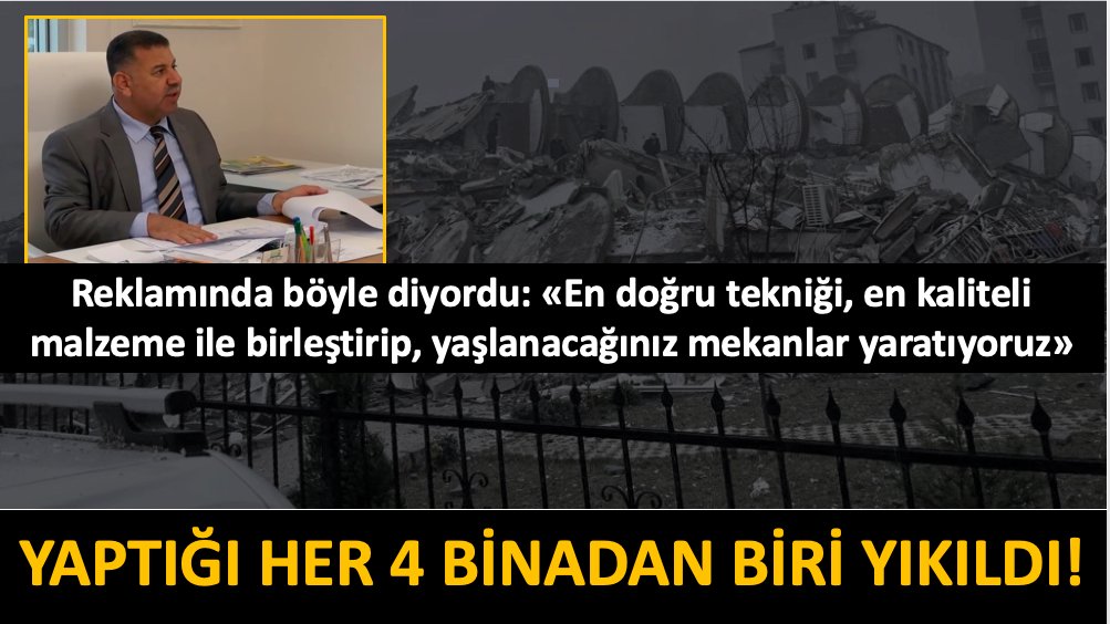 1- Hatay'da en fazla binası yıkılan şirketlerin başında Özburak İnşaat geliyor. Şimdilik teyit edilmiş binalarının %25'i yerle bir oldu. Neredeyse ayakta kalmış bir parça dahi yok. Hepsi 2010 sonrası yapılmış. 
İlk inceleyeceğimiz inşaatçı bu. Bakın binalarının hali nasıl?