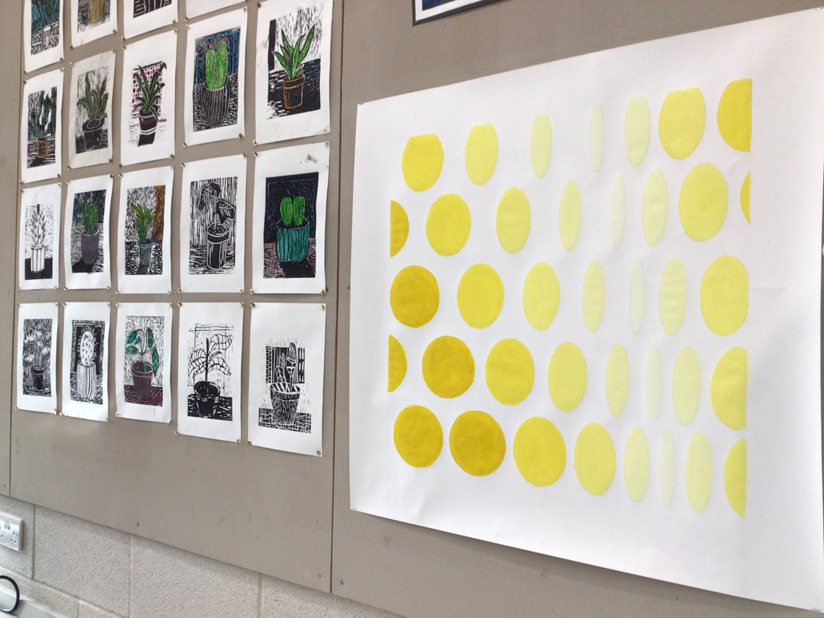 <a href="/STAHSArt/">STAHS Art</a> Year 7 collectively explore ‘colour’ further using a monochromatic pattern with inspiration from Bridget Riley. #happy