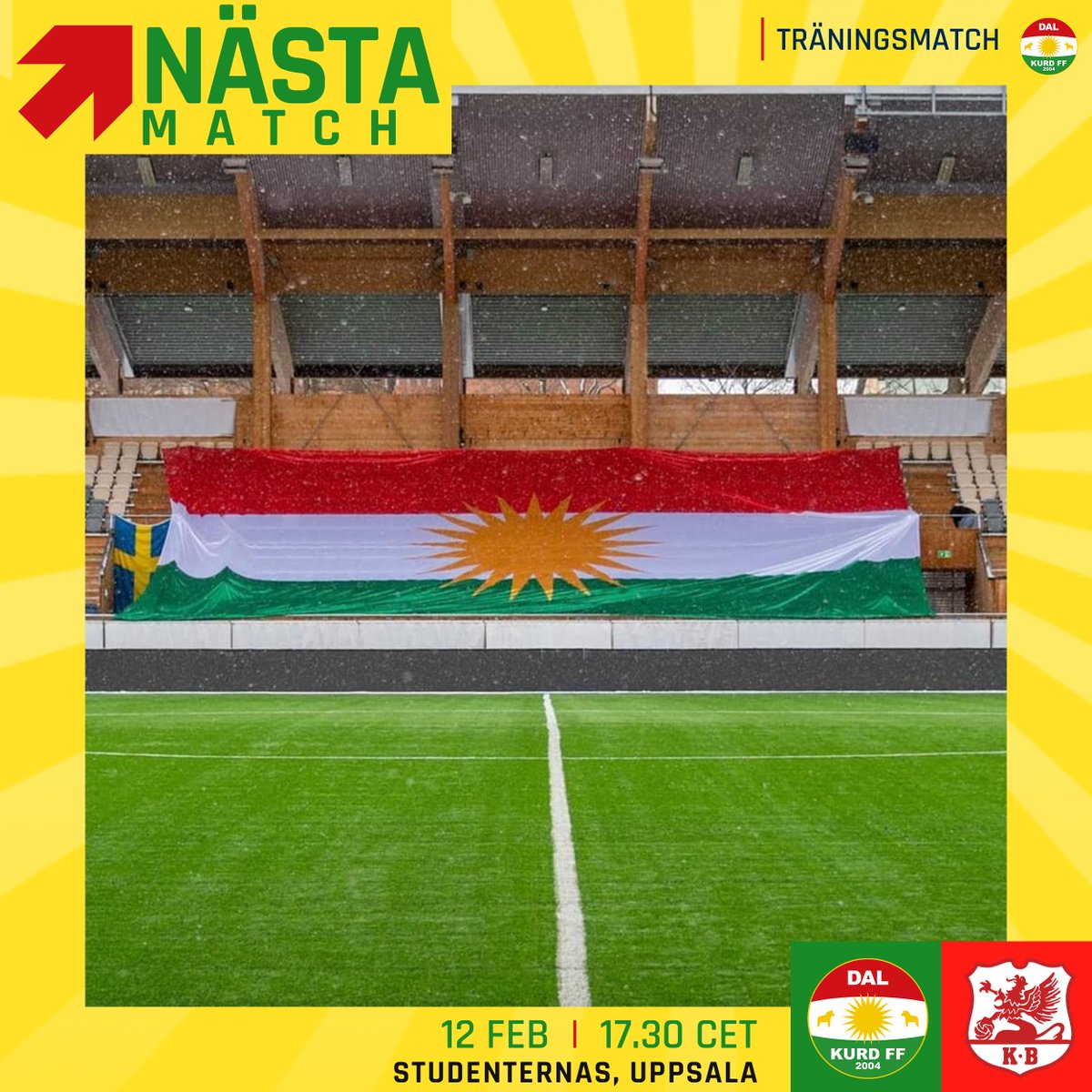 DalkurdFF's tweet photo. På söndag spelar vi vår andra träningsmatch på försäsongen hemma mot Karlbergs BK. Alla biljettintäkter kommer oavkortat att gå till alla som drabbats av jordbävningskatastrofen och doneras till organisationer som hjälper till på plats. 

#DalkurdFF #EttanFotboll https://t.co/XmuPPkQtkI