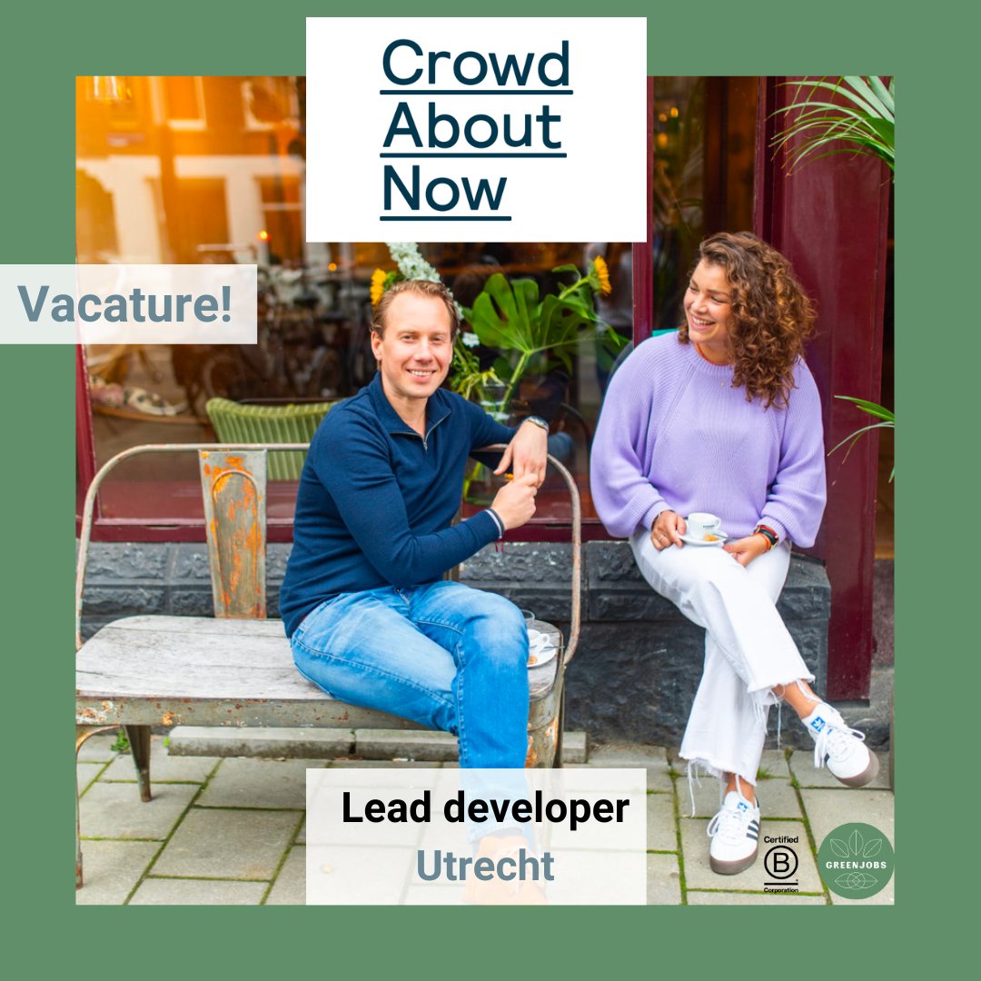 <a href="/CrowdAboutNow/">CrowdAboutNow</a> maakt crowdfunding mogelijk voor ondernemers met een sociaal hart. Ze zoeken een Lead Developer!
greenjobs.nl/vacature/lead-…

#utrecht #crowdaboutnow #leaddeveloper #greenjobs #duurzaamheid #bcorp #noplanetb #it #sustainablefinance #programmeren