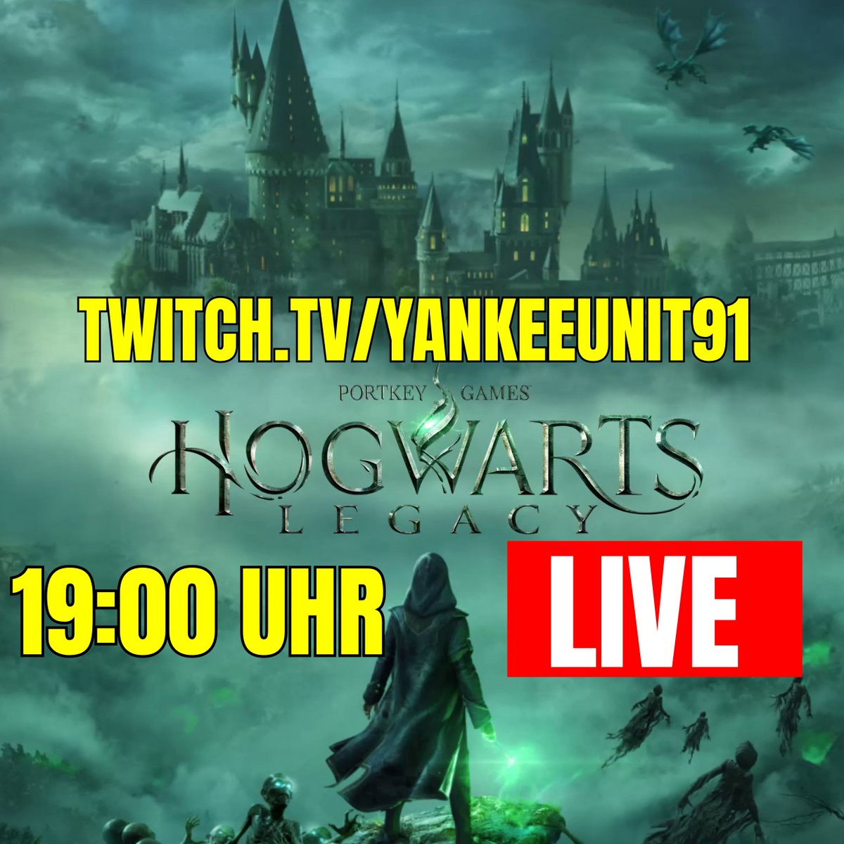 Yankeeunit91's tweet photo. Wir sehen uns heute um 19:00 Uhr mit #HogwartsLegacy https://t.co/CjMgUjx7qR