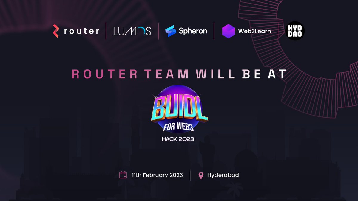 routerprotocol's tweet image. Devs at the #BuidlForWeb3 hackathon will be among the first few ones, who will witness Router&apos;s upcoming Gen III interoperability infra.

During this hackathon, devs will work with our team to build dApps on Router &amp;amp; be part of one of the most significant Tech in Web3 history!