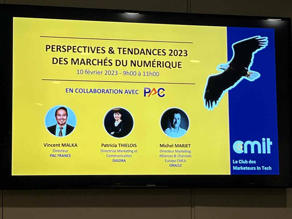 CMITfr's tweet photo. A quoi ressemblera le marché #IT en 2023 ? Quelle évolution de la demande en France ?
On en parle ce matin avec @MalkaVincent, @pthielois et @MichelMariet ! https://t.co/GonqHK2z53