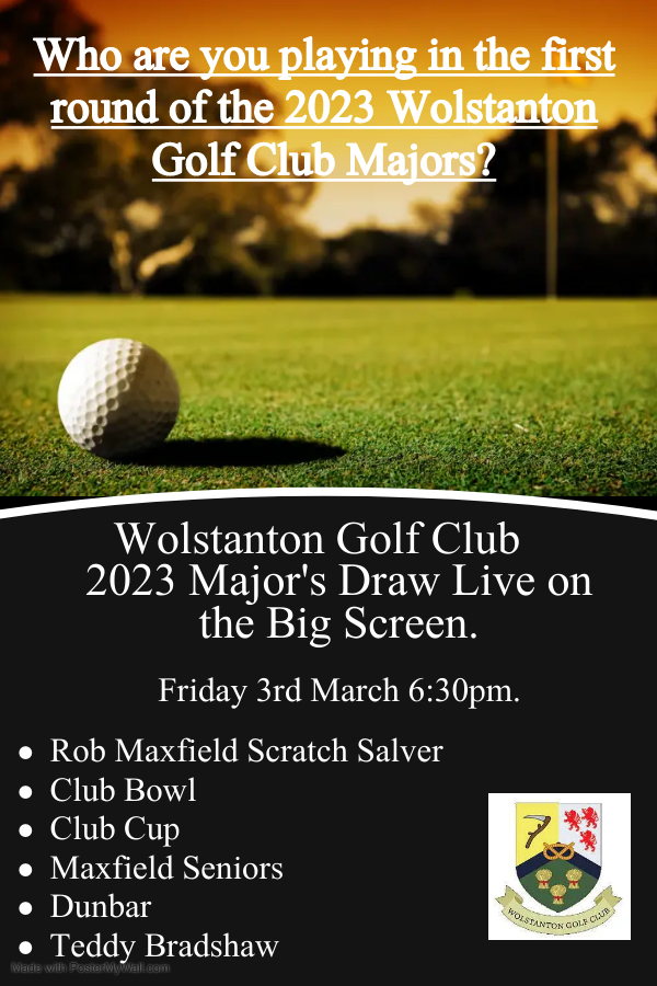 Major's Draw Live! Friday 3rd March #livedraw #golf #golfcompetition 🏌⛳🏆