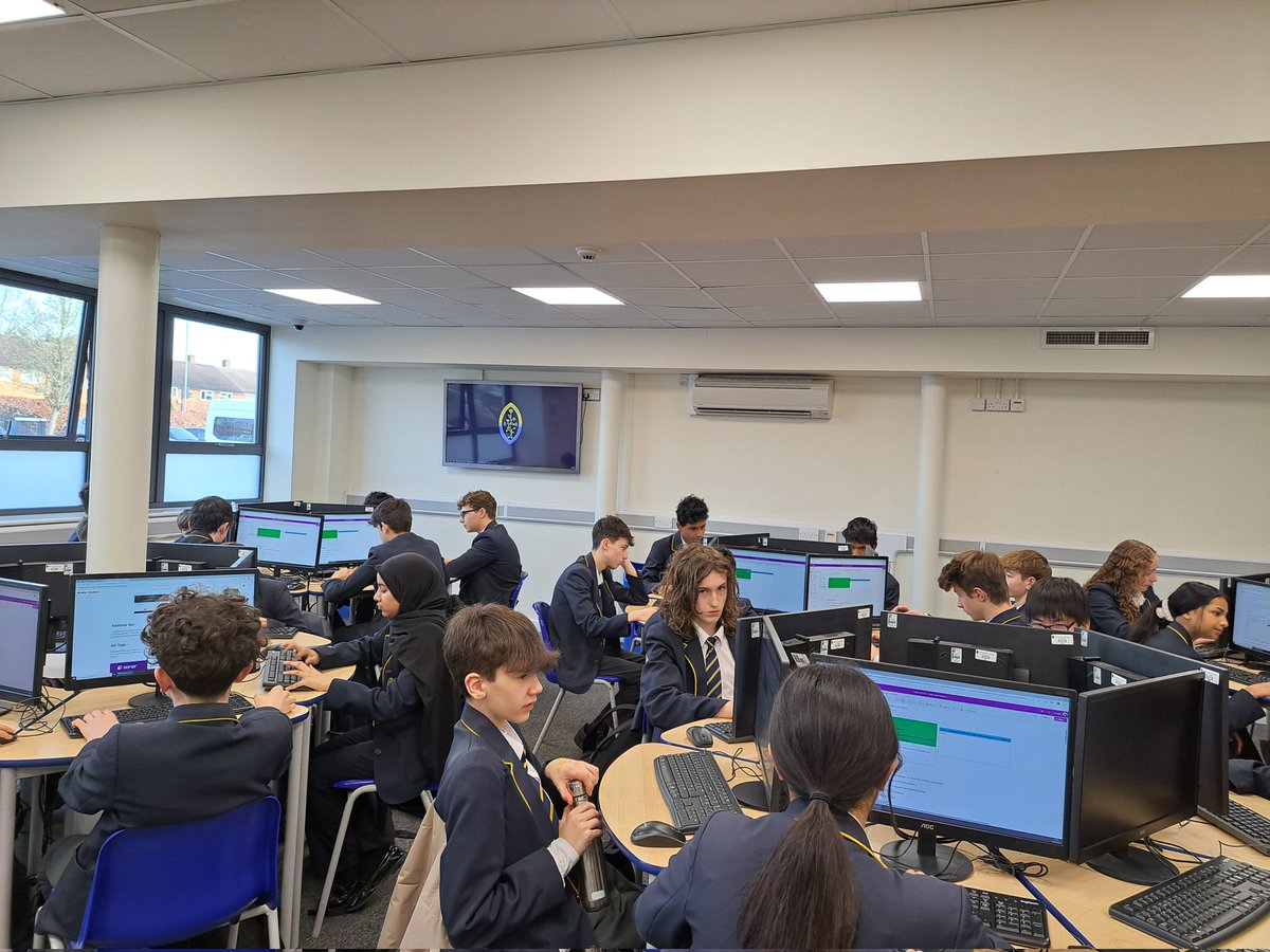 A silence falls over the classroom as year 10 students focus on their independent research of online presence and conventions #Fortnitefocus