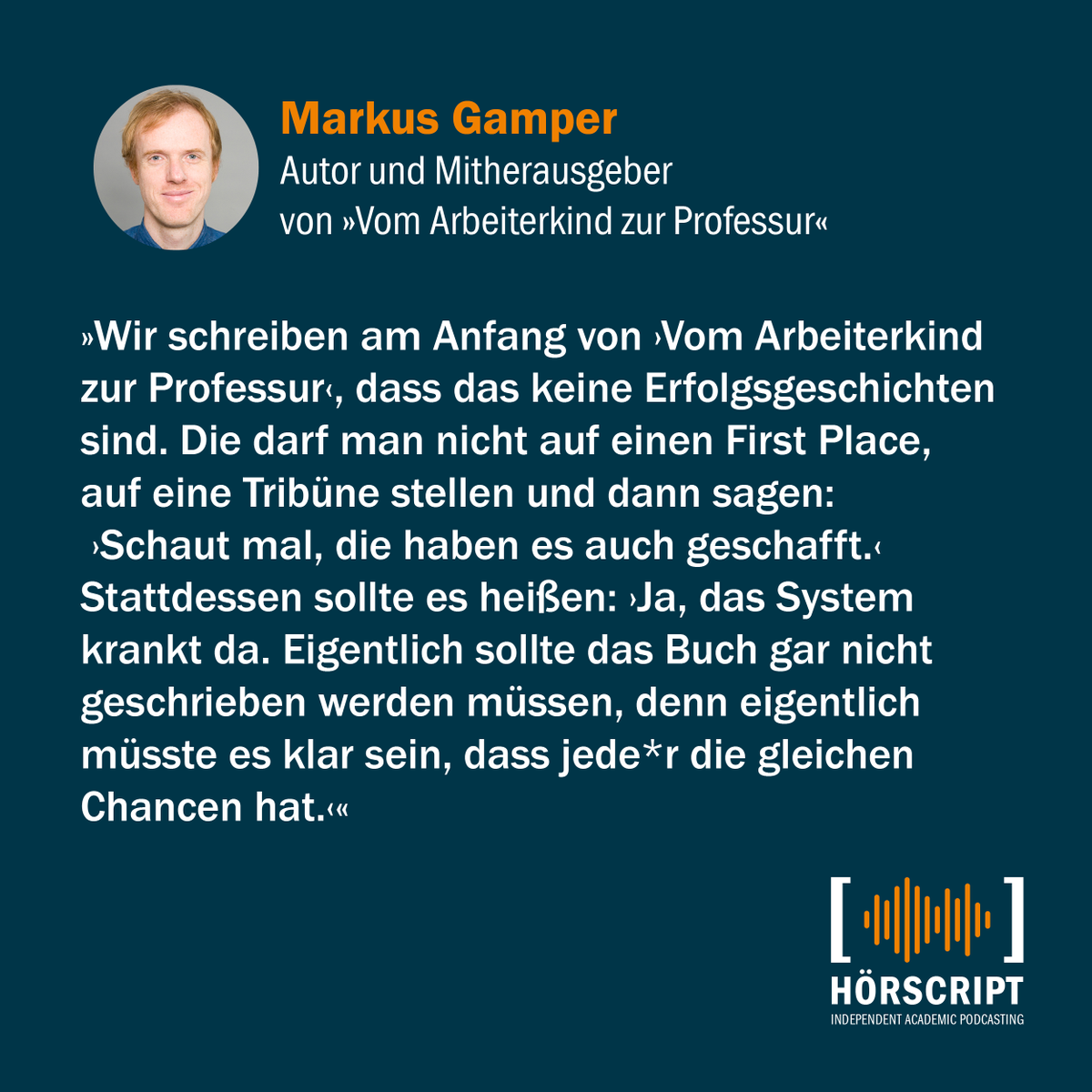 transcriptweb's tweet photo. Im transcript-#Podcast #hörscript spricht #Arbeiterkind Markus Gamper über die Hürden in seiner akademischen Karriere und stellt strukturelle Erschwernisse für #FirstGenerationStudents heraus.

Seid ihr auch #Arbeiterkind?

#transcriptGoesAudio

https://t.co/GF1qoSkugh https://t.co/ggm56LmmfH